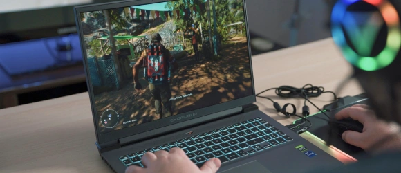 A high-performance gaming laptop